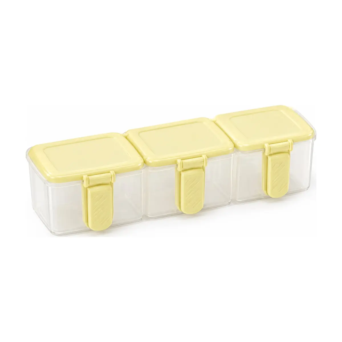 Organizador de condimentos de tapa amarilla para la cocina Homestar (3 piezas) - Miniatura 1