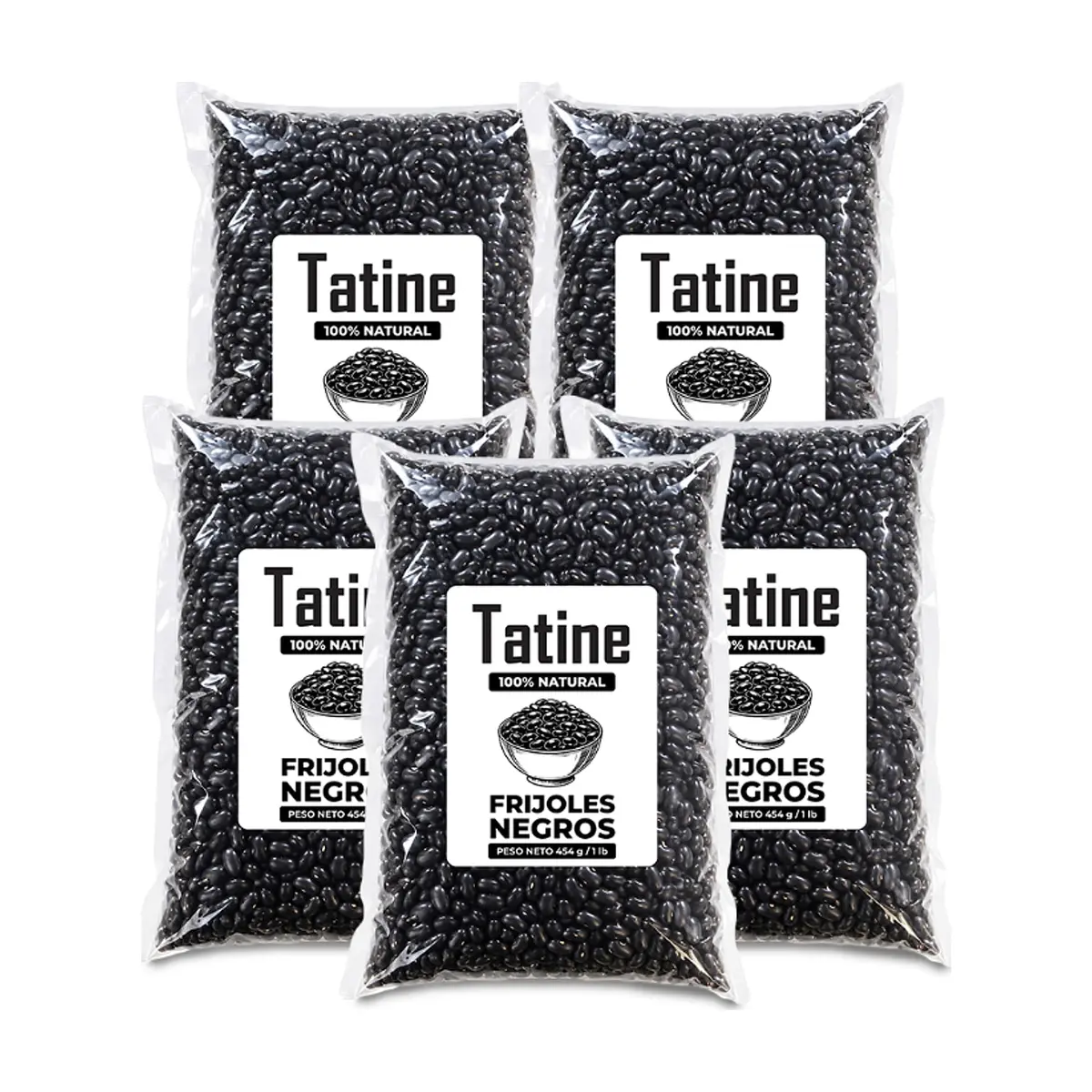 Frijoles negros Tatine (5 x 454 g / 1 lb)