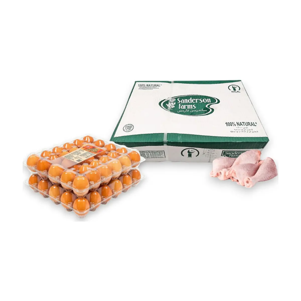 Caja de muslos de pollo + Huevo criollo importado - Imagen 1