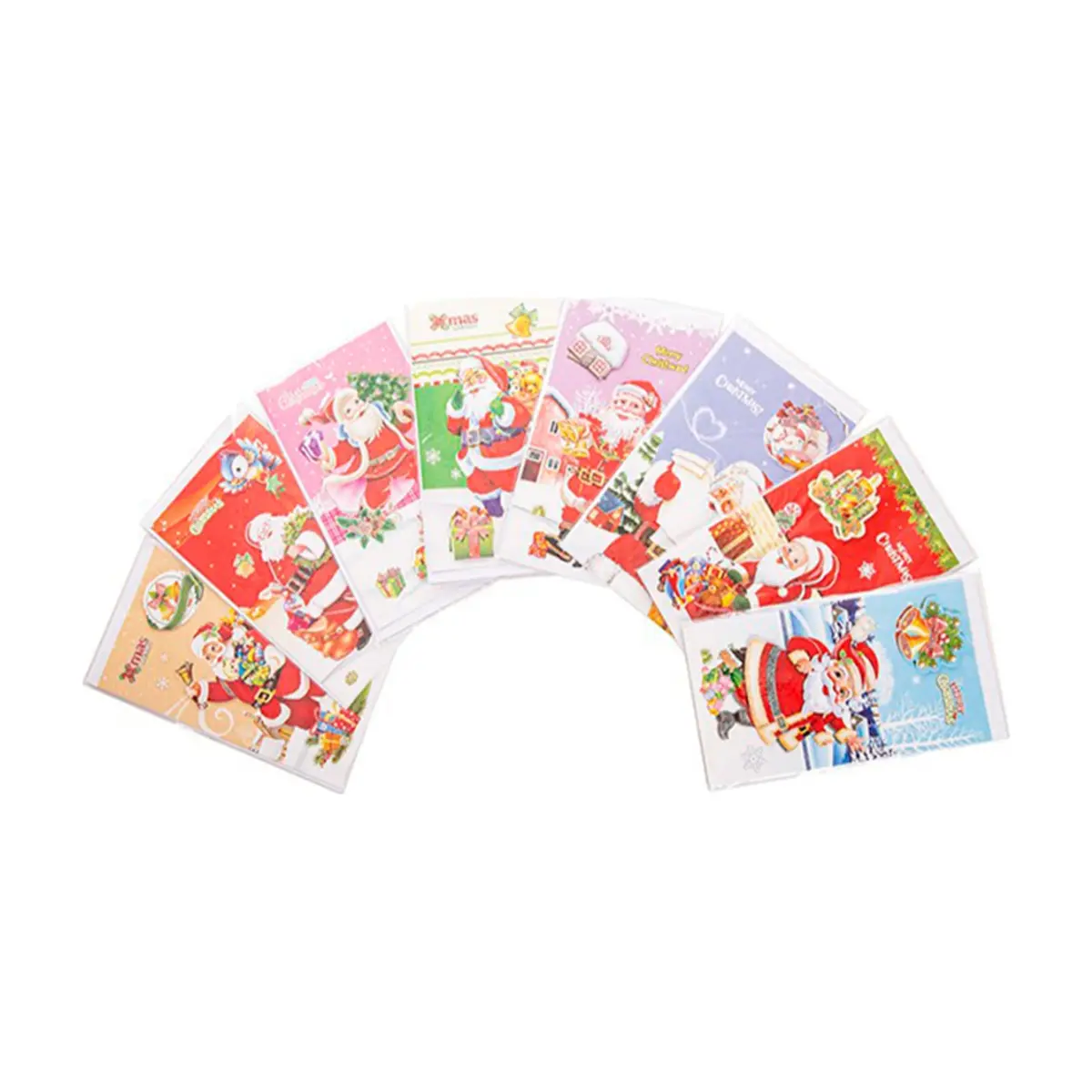 Postal decorada para Navidad diseños variados 3D 21,5 x 12 cm Casa y Menaje