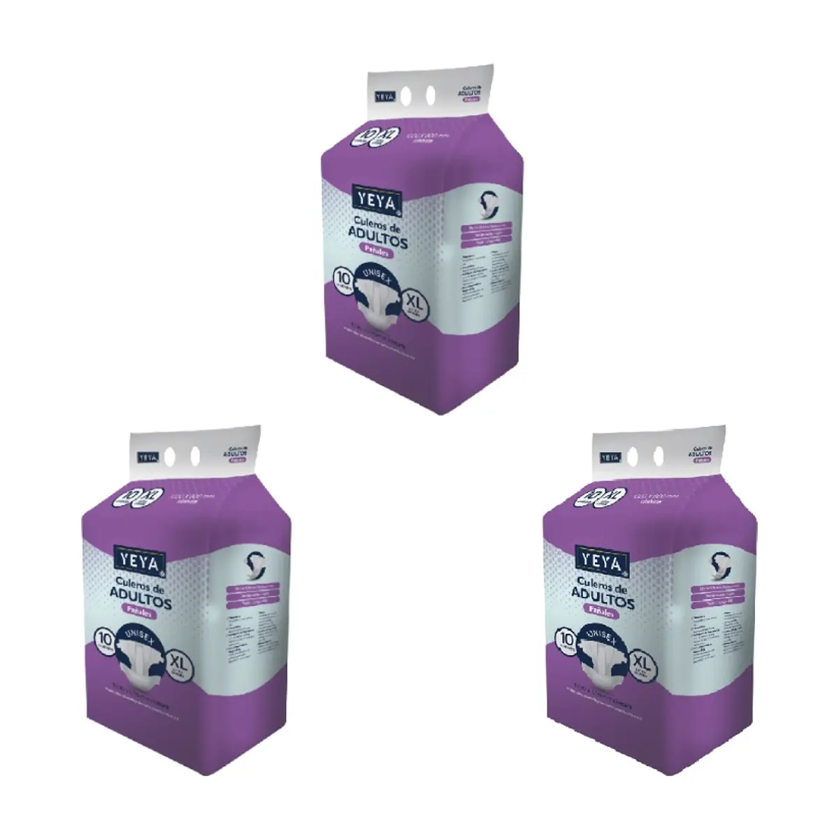 Pañales desechables para adultos talla XL YEYA (3 x 10 U)