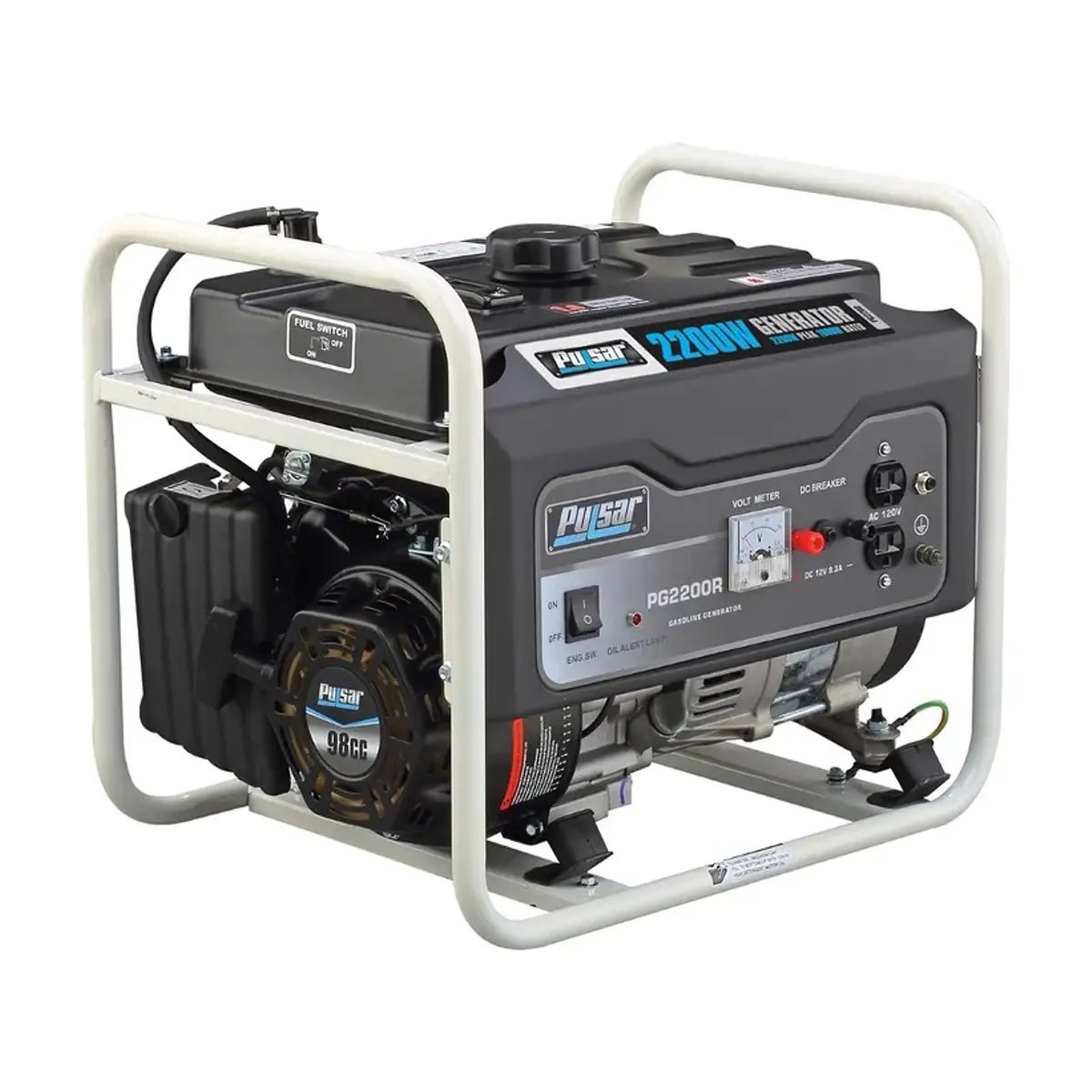 Generador Eléctrico PULSAR PG2200R – 2200W a Gasolina Portátil