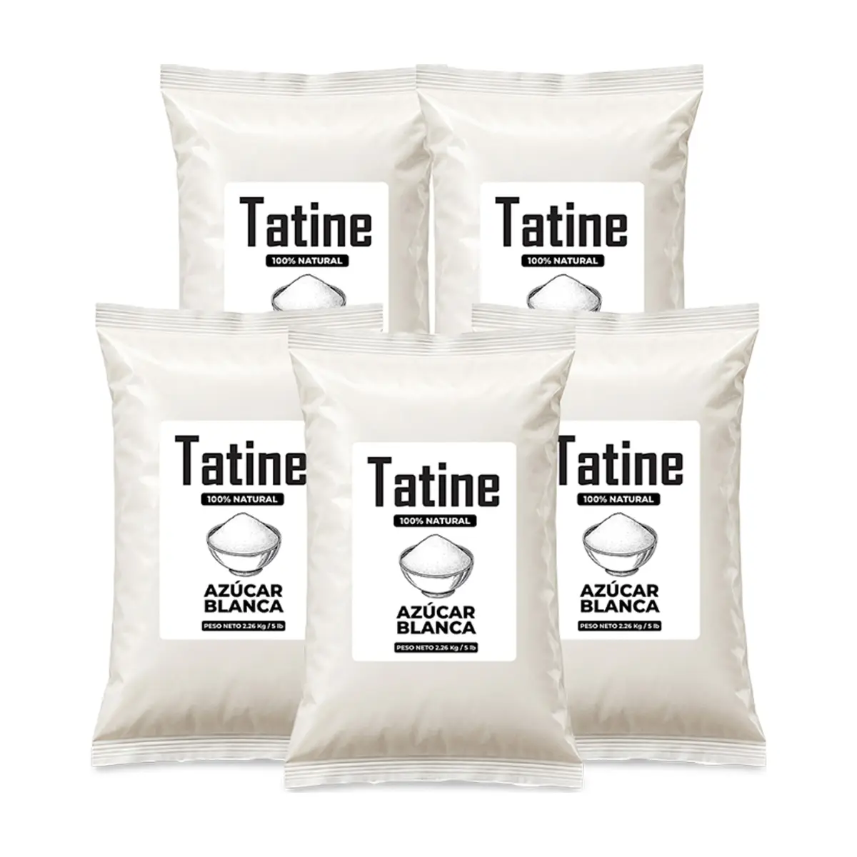 Azúcar blanca Tatine (5 x 2.26 kg / 5 lb)