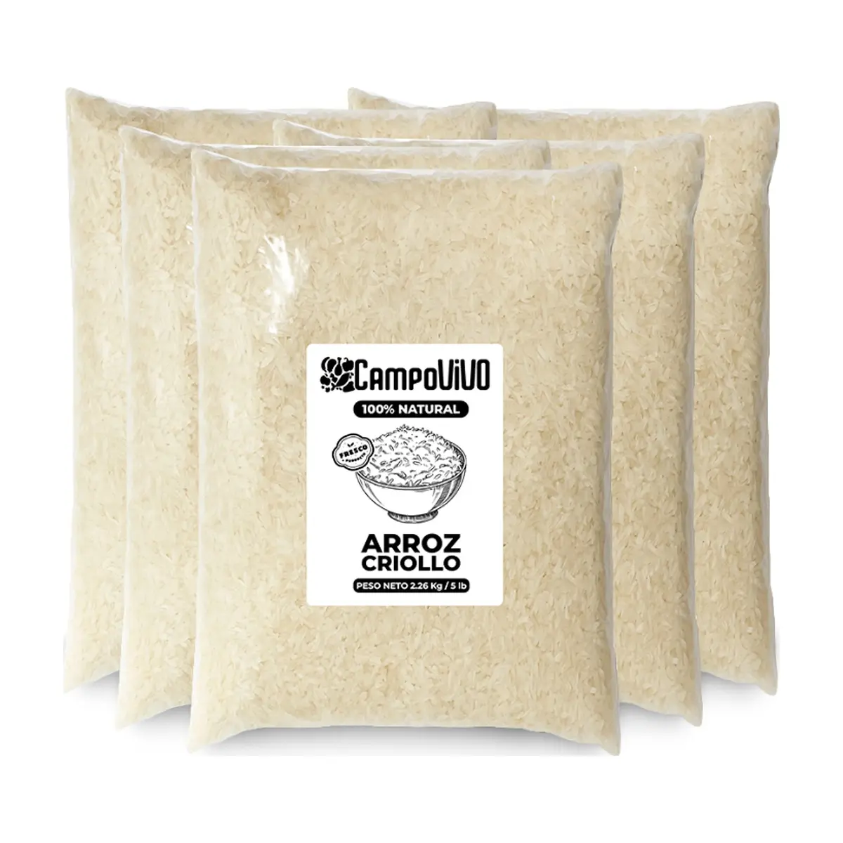Arroz criollo Campo Vivo (5 x 2.26 kg / 5 lb)