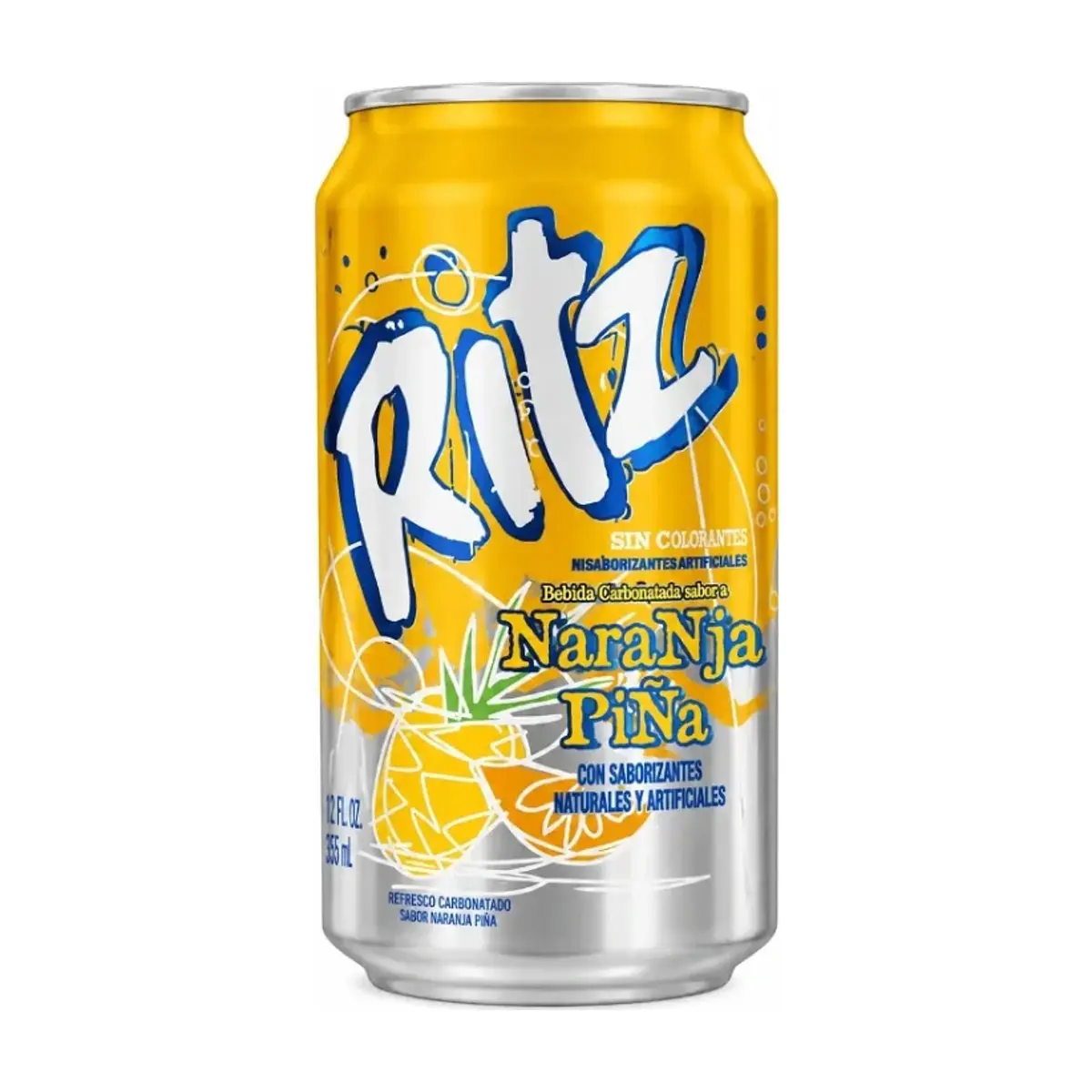 Refresco gaseado sabor naranja piña Ritz (24 x 355 ml) - Thumbnail 2