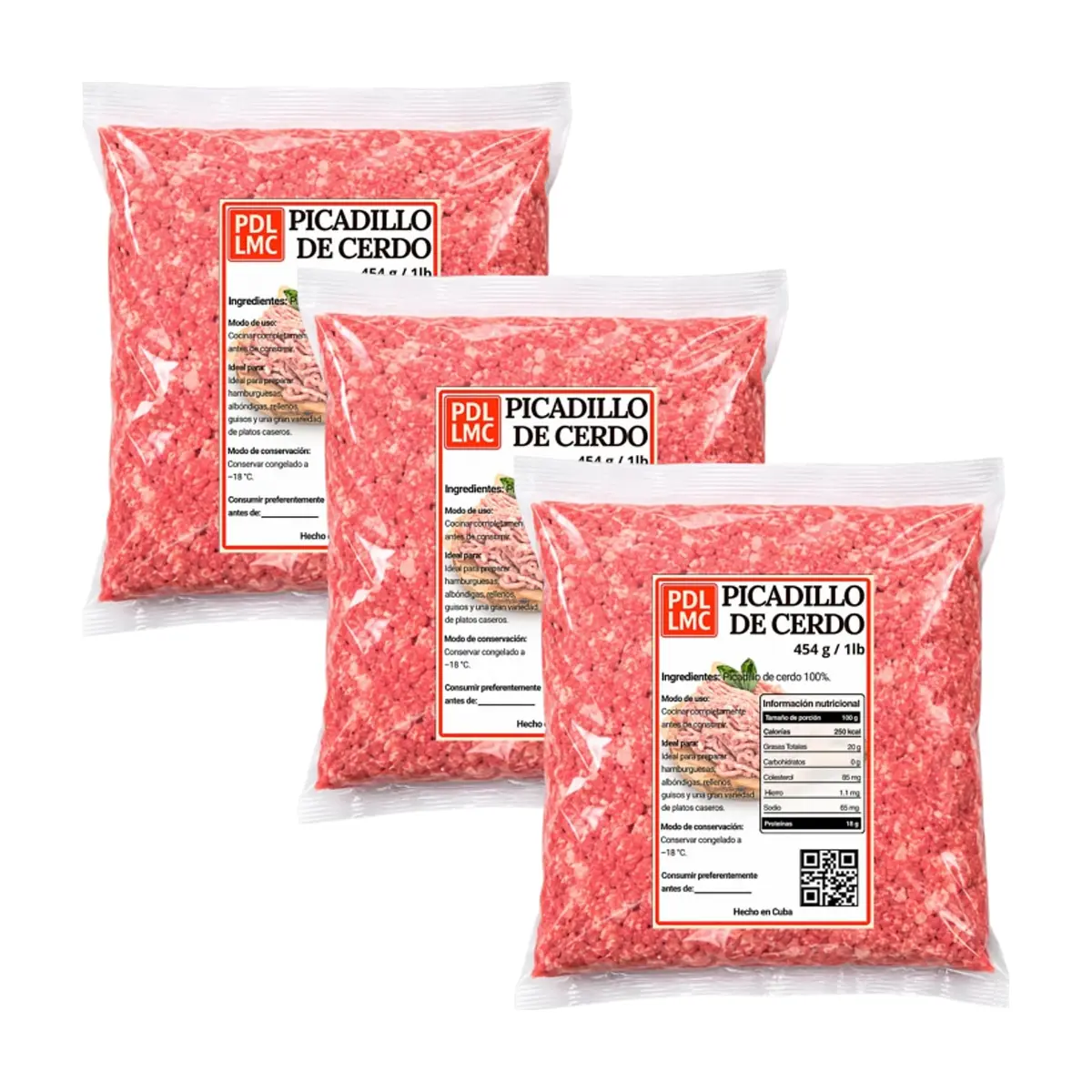 Picadillo de cerdo PDL LMC (3 x 454 g / 1 lb) - Imagen 1