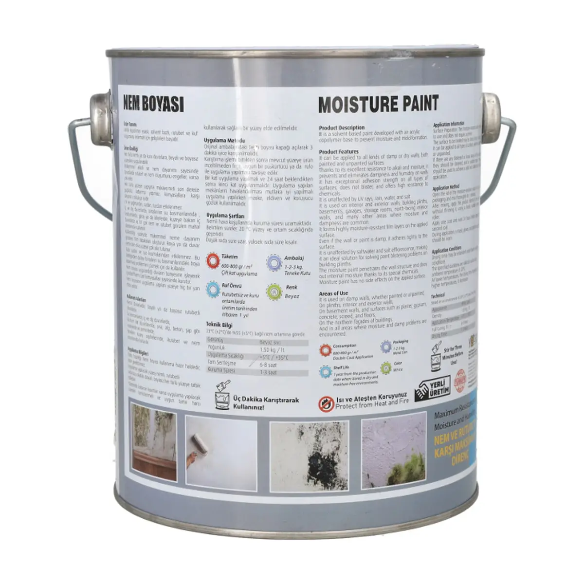 Pintura antihumedad Newsan (3 kg / 6.6 lb) - Thumbnail 2