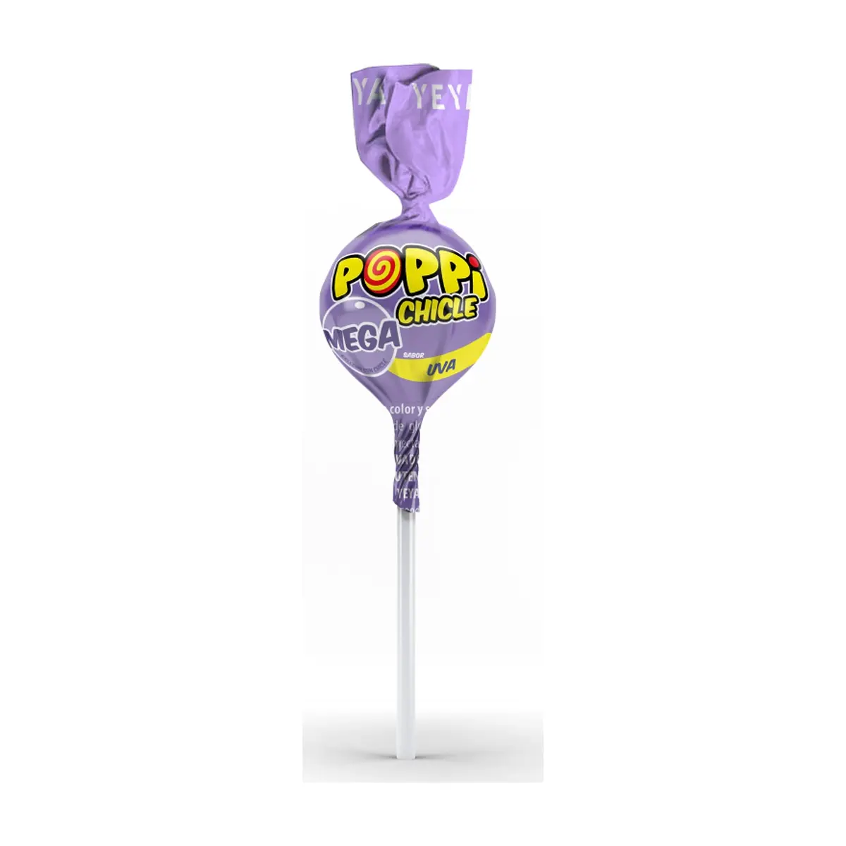 Chupa chupas con relleno de chicle sabor uva YEYA (600 g / 1.32 lb) - Thumbnail 2