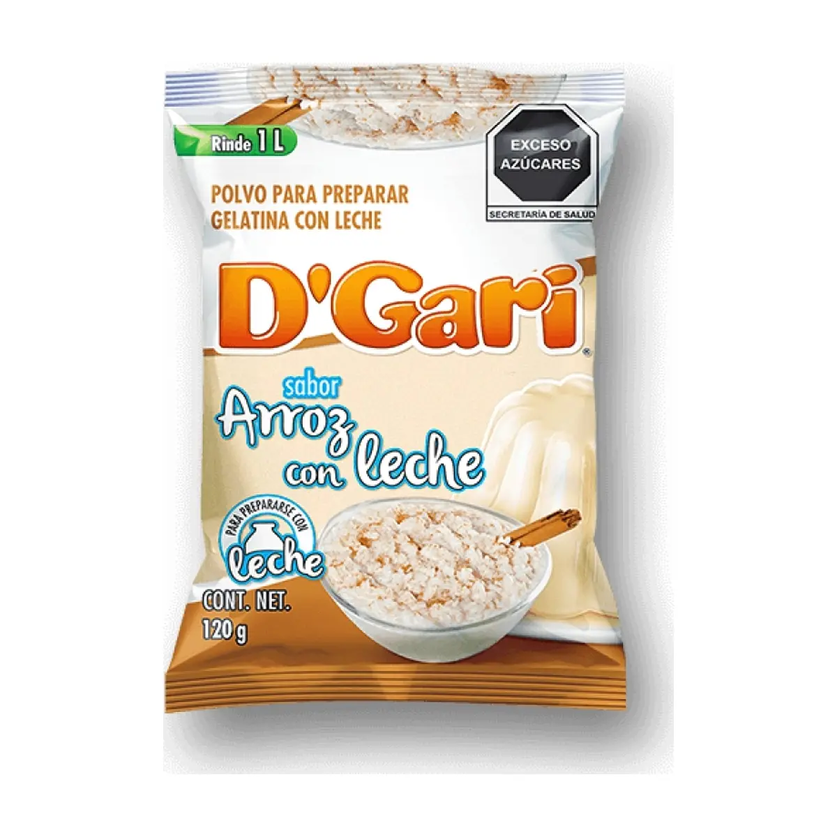 Gelatina de sabor arroz con leche D'Gari (120 g / 4.23 oz)