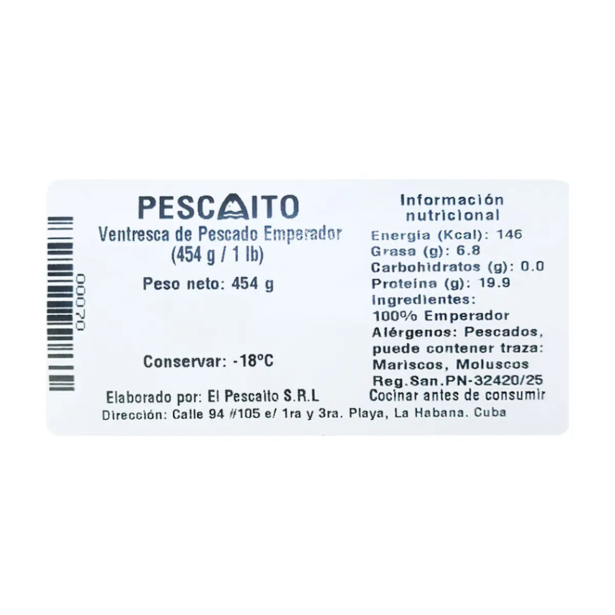 Ventresca de pescado emperador Pescaito (454 g / 1 lb) - Thumbnail 4