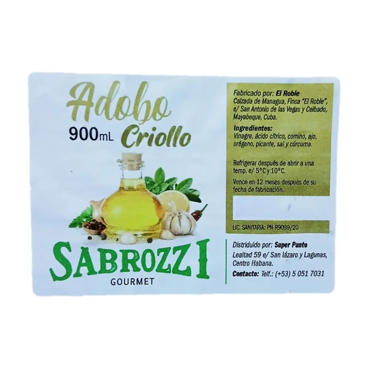 Adobo criollo Sabrozzi (900 ml) - Thumbnail 2