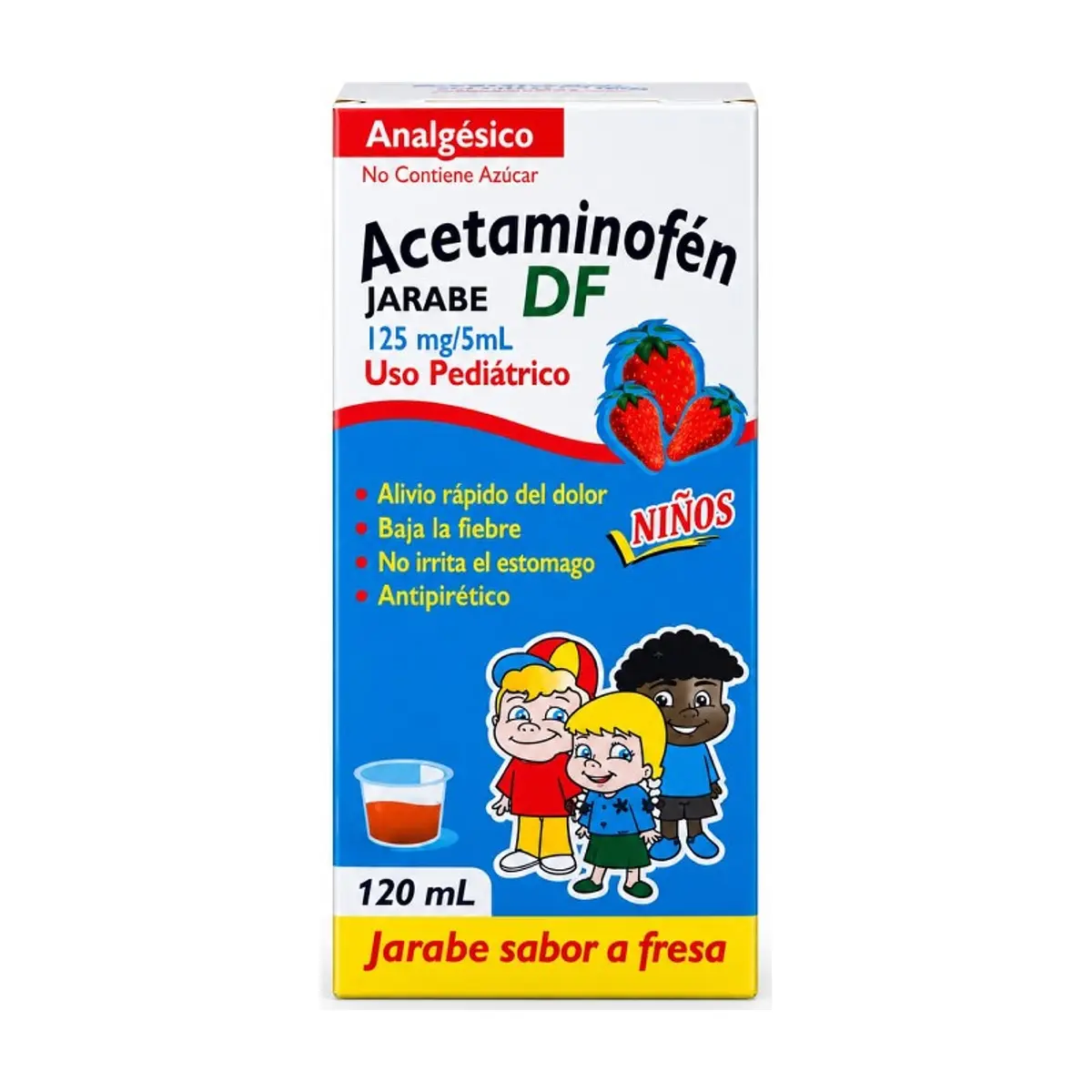 Acetaminofén en Jarabe Uso Pediátrico (125mg/5ml) Frasco x 120ml DF - Imagen 1