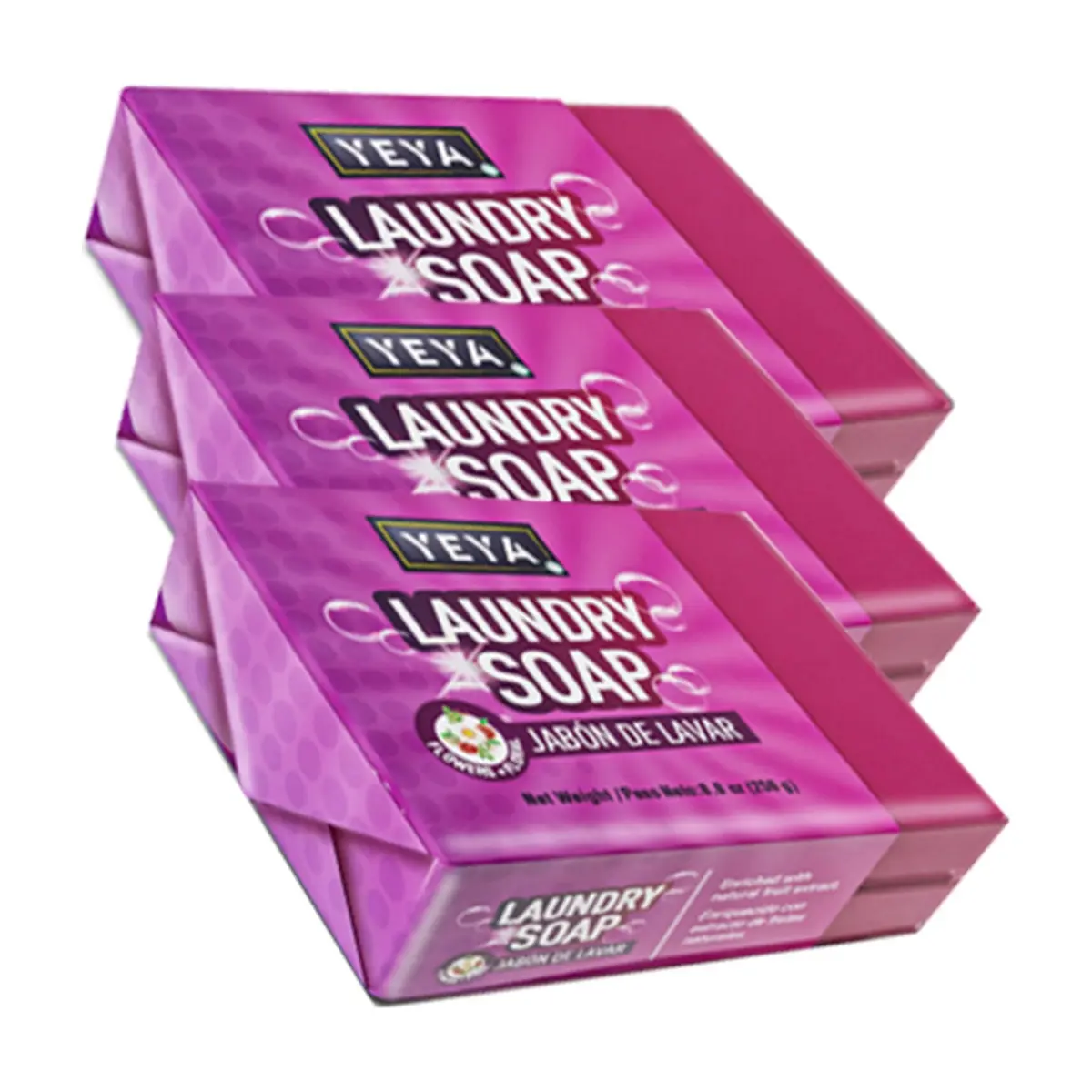 Jabón de lavar con aroma floral YEYA (3 x 250 g / 8.8 oz) - Imagen 1