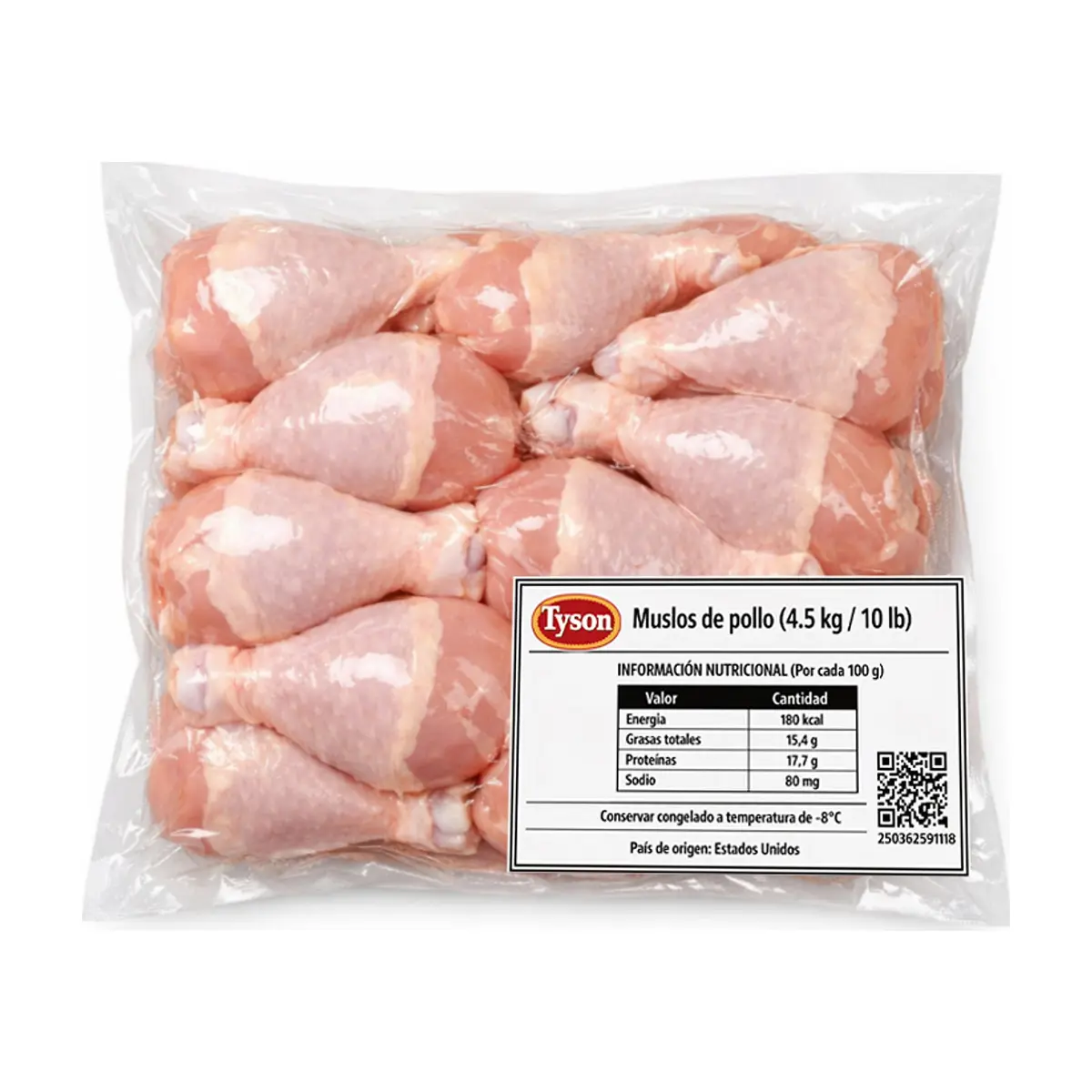 Muslos de pollo congelados Tyson (4.5 kg / 10 lb) - Miniatura 1