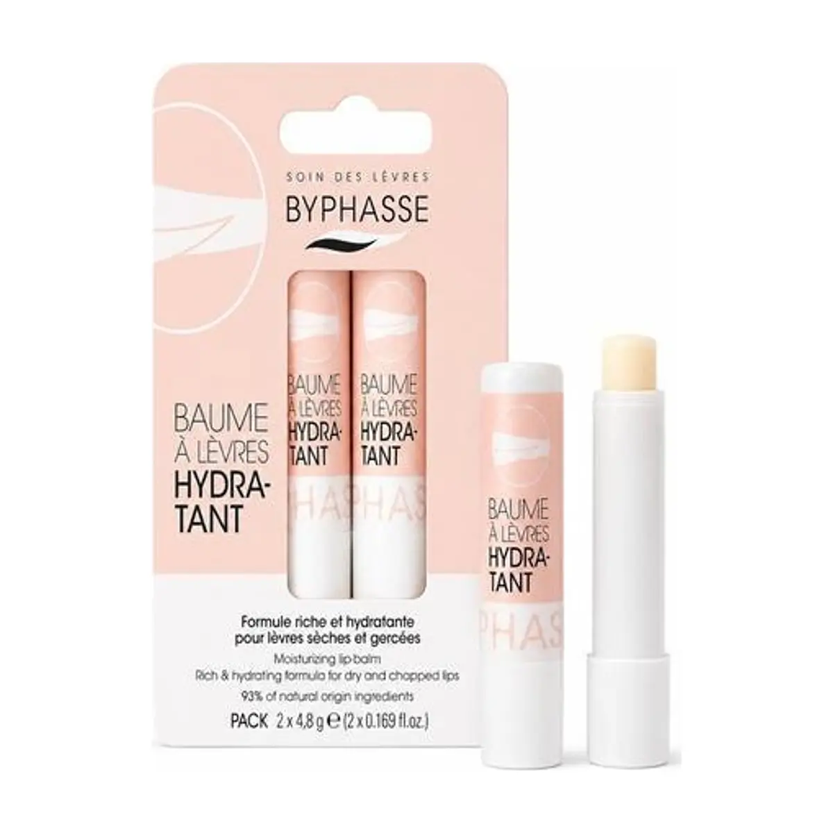 Bálsamo Hidratante para Labios (2u x 4gr) BYPHASSE - Imagen 1