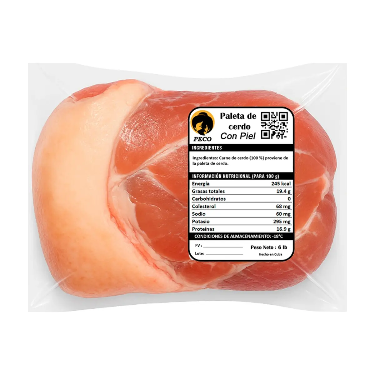 Paleta de cerdo con piel Peco (2.72 kg / 6 lb) - Thumbnail 3