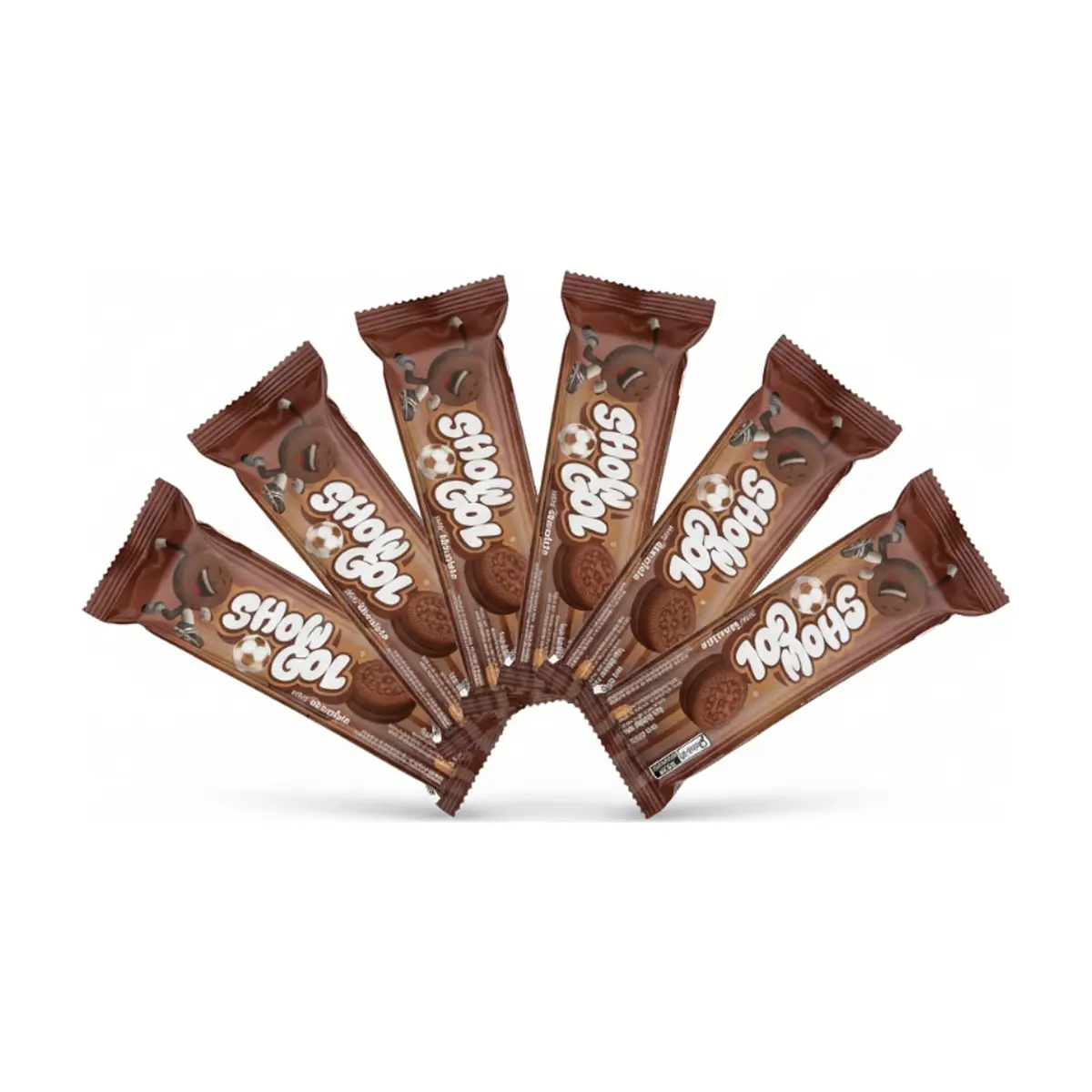 Galletas de chocolate rellenas con crema sabor a chocolate Show Gol (6 x 76 g / 2.68 oz)
