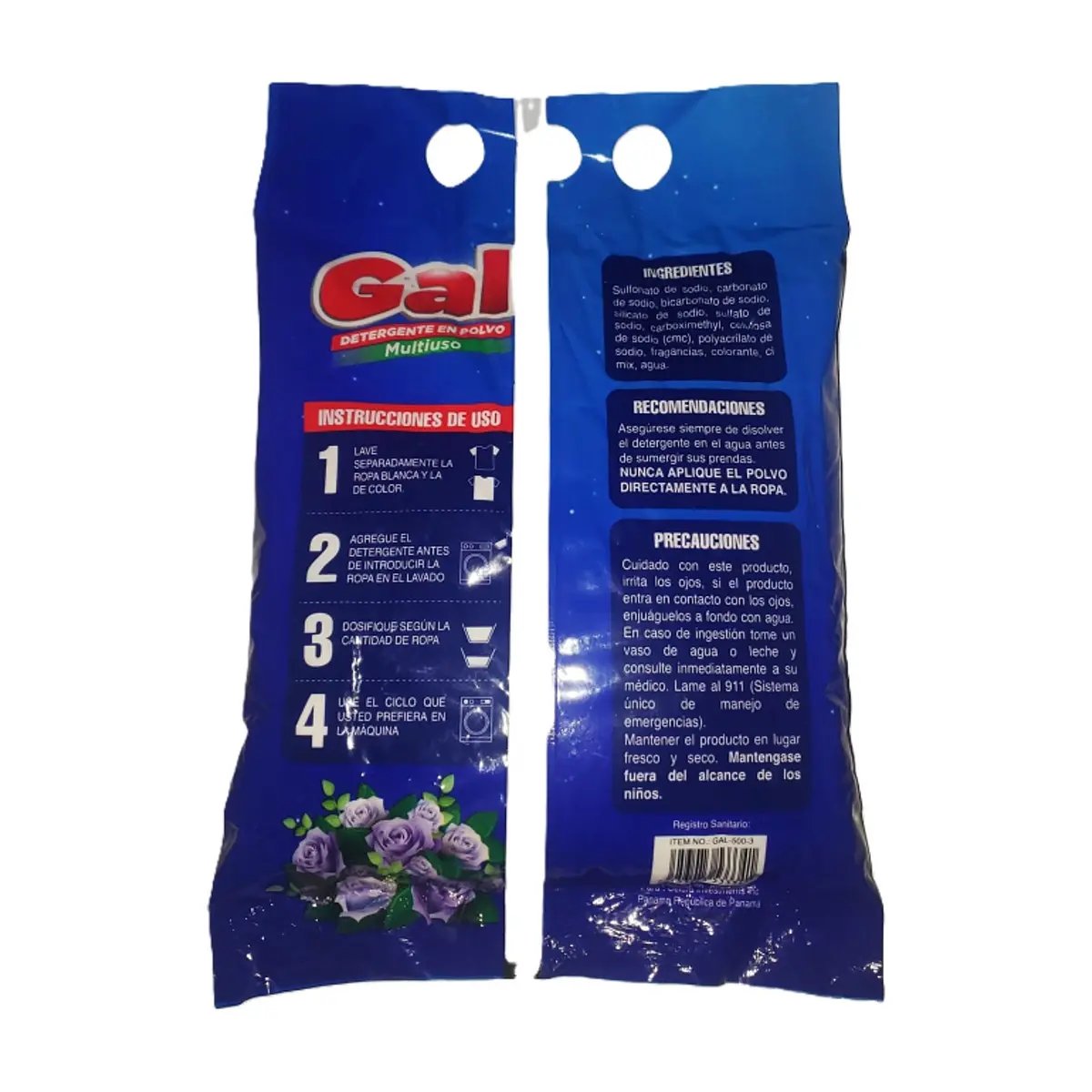 Detergente en polvo multiuso flores Gal (500 g / 1.1 lb) - Thumbnail 4