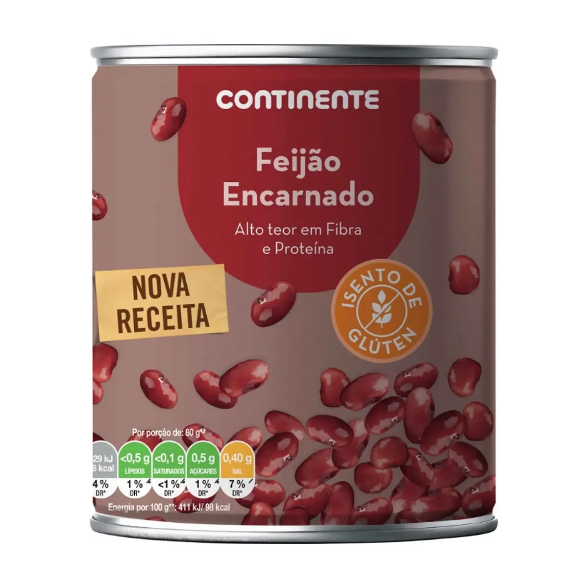 Judías rojas cocidas Continente (830 g / 1.83 lb)