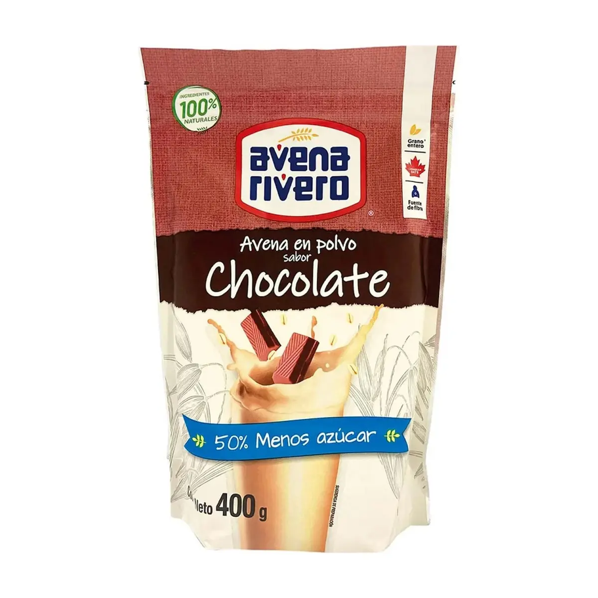 Avena en polvo sabor chocolate Avena Rivero (400 g / 14.11 oz) - Thumbnail 4