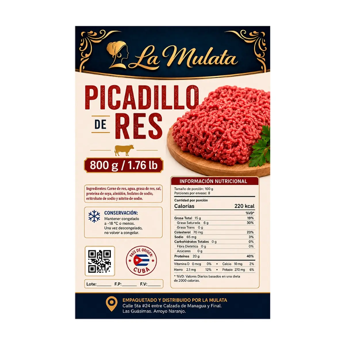 Picadillo de res La Mulata (800 g / 1.76 lb) - Miniatura 2