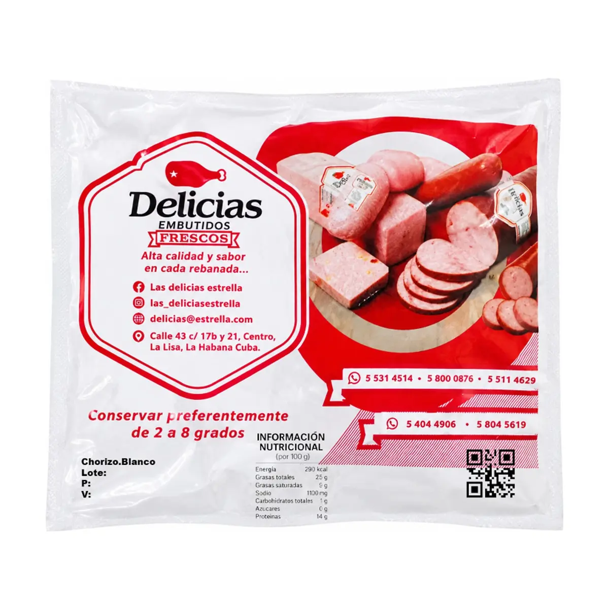 Chorizo blanco Delicias Estrella (250 g / 8.82 oz) - Thumbnail 2