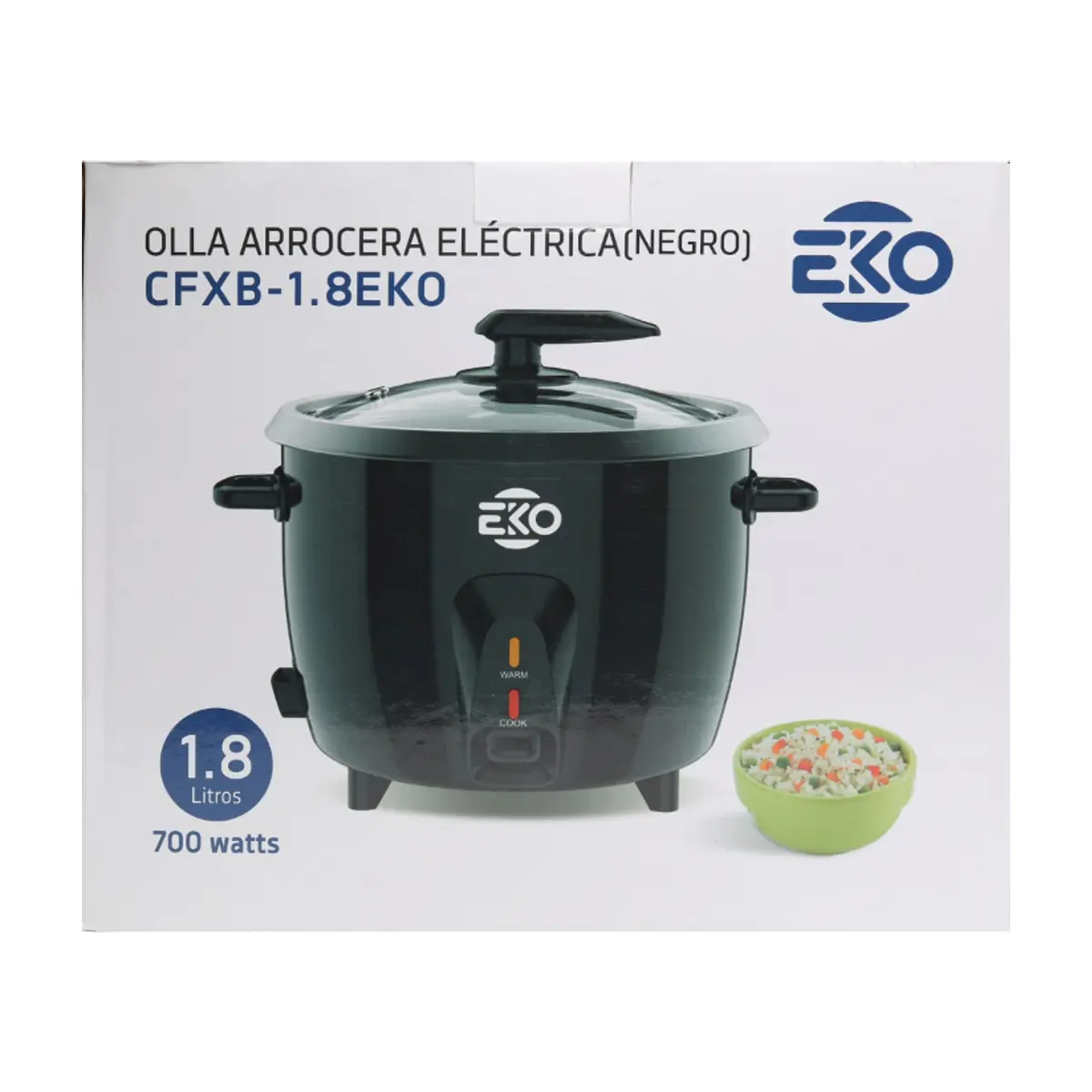 Olla arrocera eléctrica negra Eko CFXB-1.8EKO - Thumbnail 3