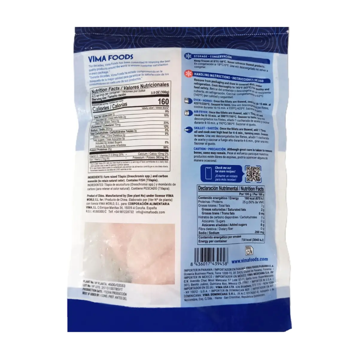 Filetes de tilapia Vima Foods (454 g / 1 lb) - Thumbnail 2