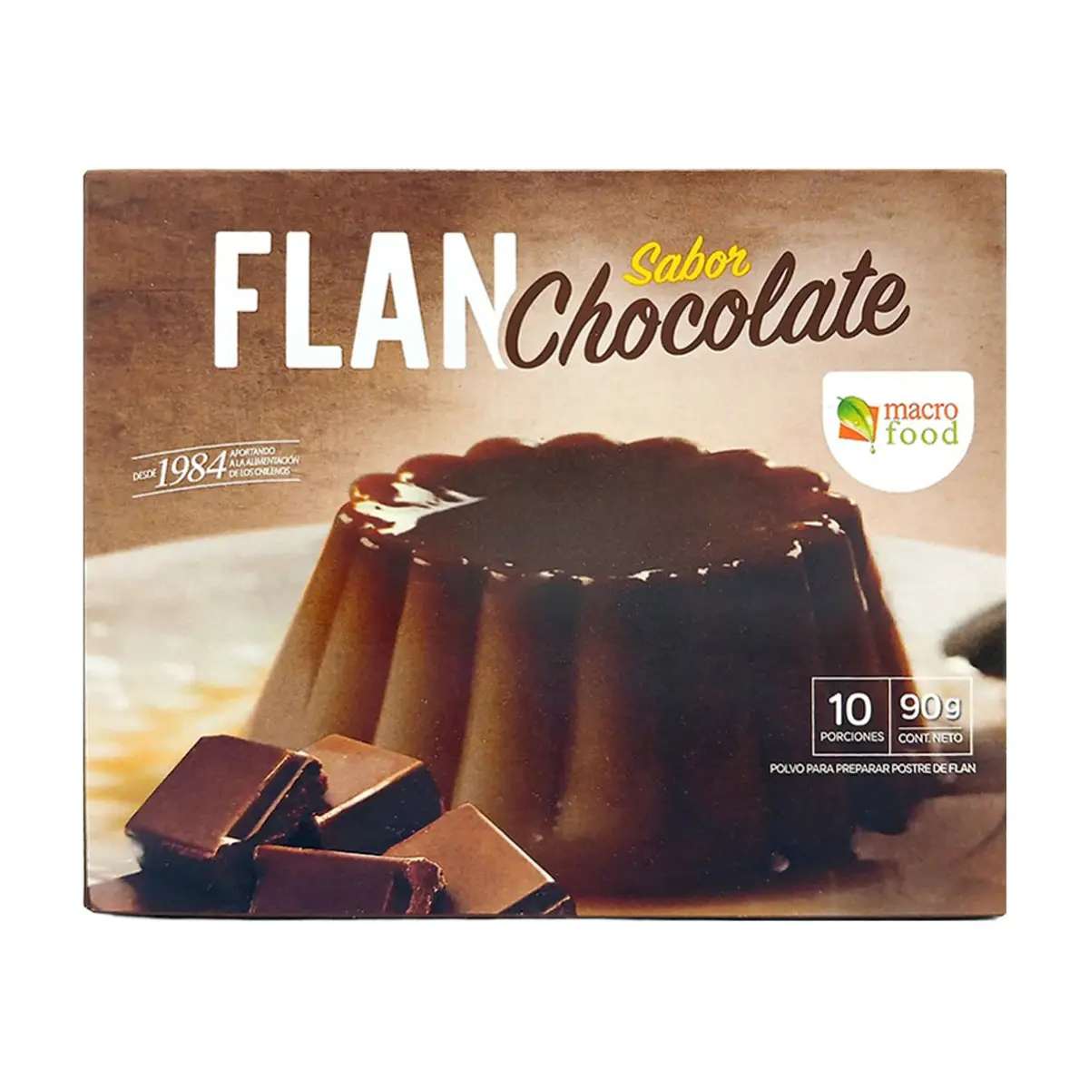 Flan sabor chocolate Macro Food (90 g / 3.17 oz)