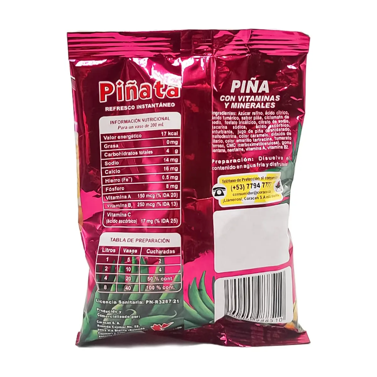 Refresco instantáneo sabor piña Piñata (200 g / 7.05 oz) - Thumbnail 2