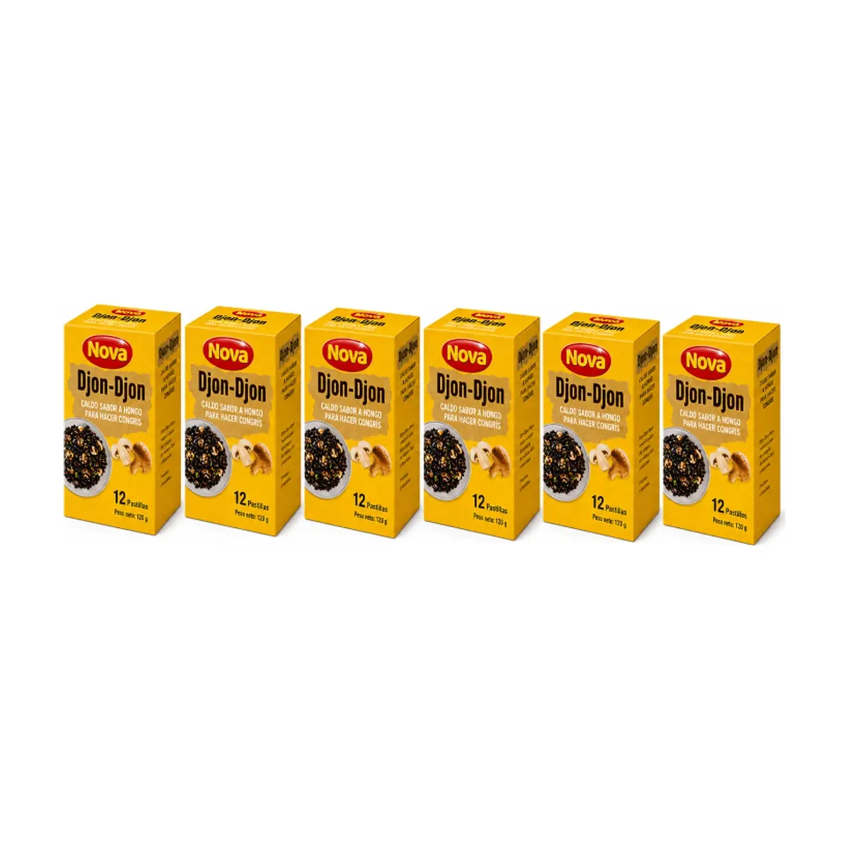 Caldo sabor a hongo para congrís Djon-Djon Nova (6 x 120 g)