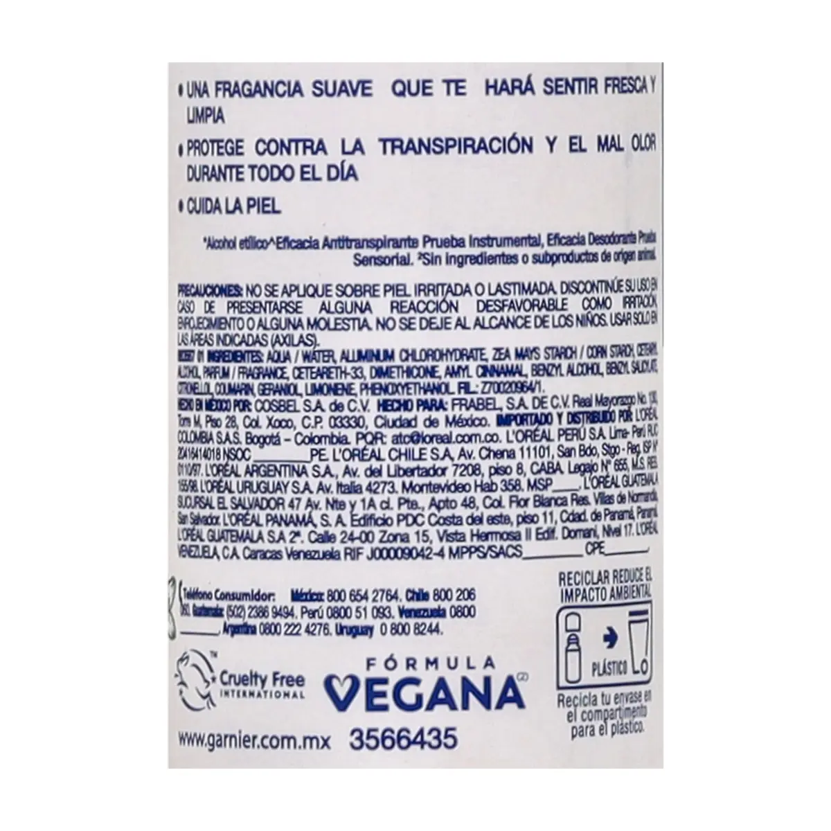 Desodorante antitranspirante Tattoo fresco y floral Obao Garnier (65 g / 2.29 oz) - Thumbnail 9