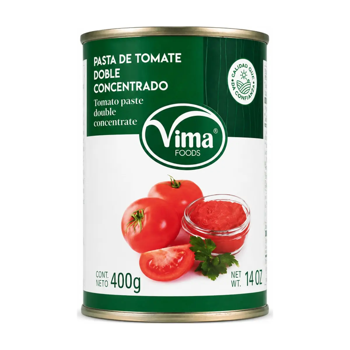 Pasta de tomate doble concentrado Vima Foods (400 g / 14 oz)