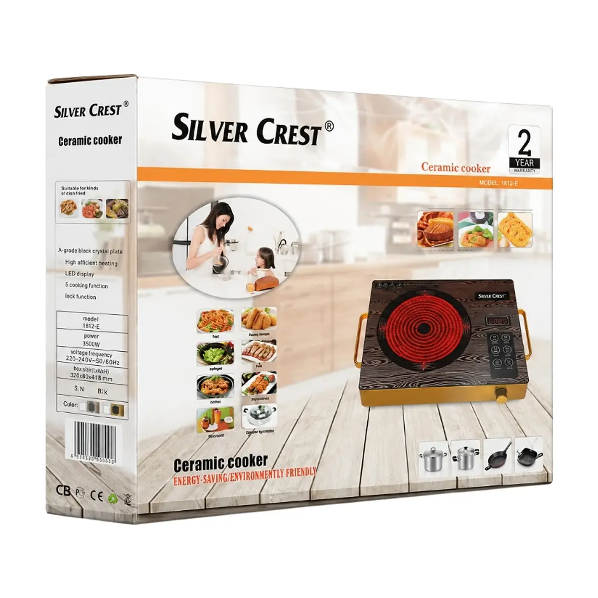 Cocina infrarrojo 3500 W Silver Crest SC-1812-E - Thumbnail 3
