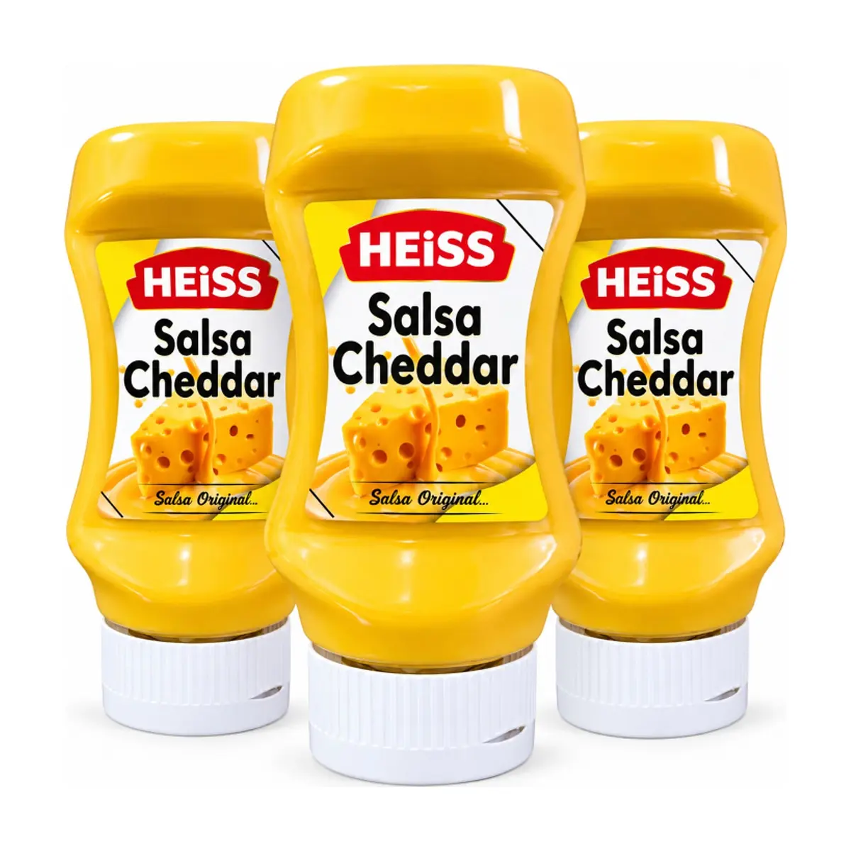 Salsa de queso cheddar HEISS (3 x 260 g / 9 oz)