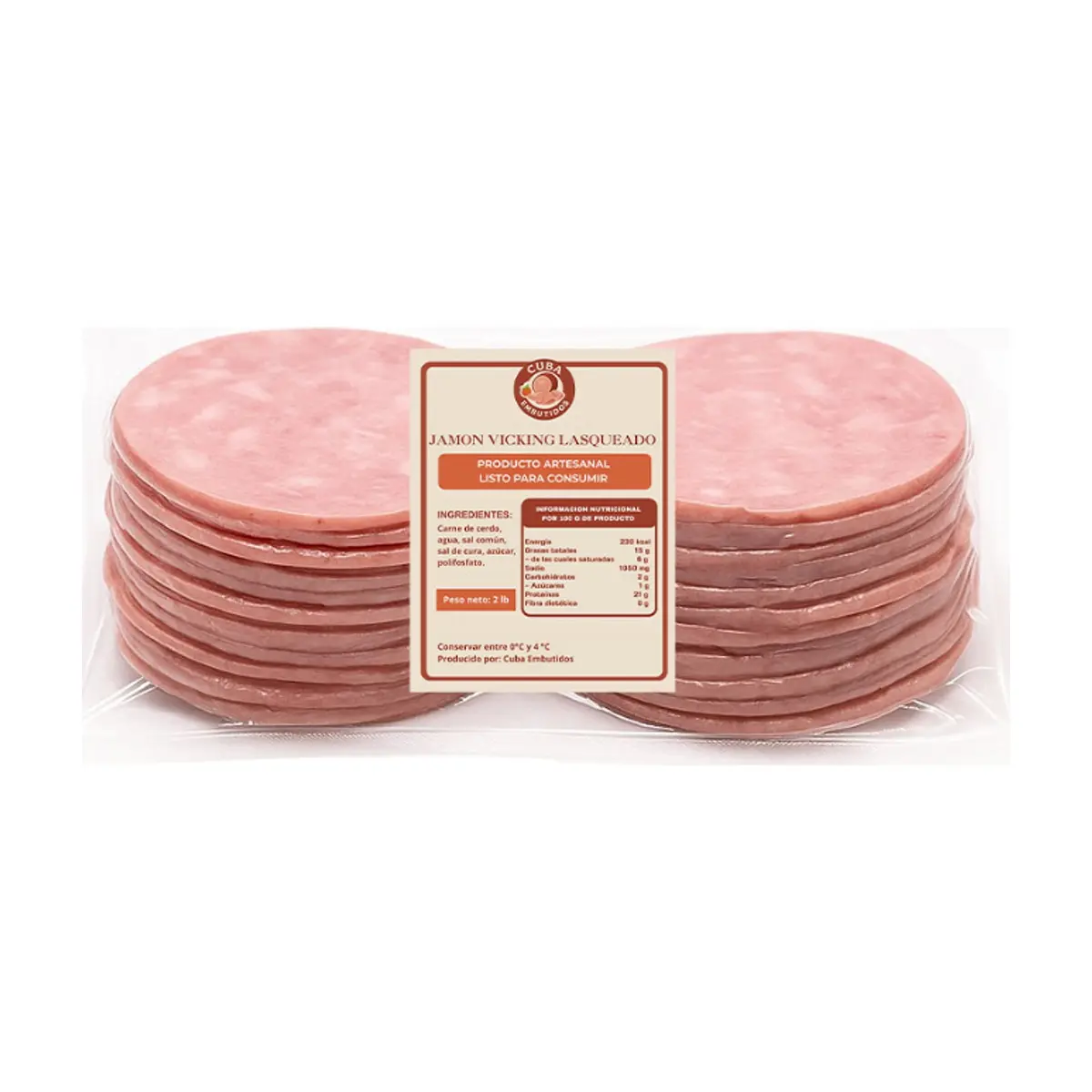 Jamón Vicking lasqueado Cuba Embutidos (907 g / 2 lb) - Thumbnail 2