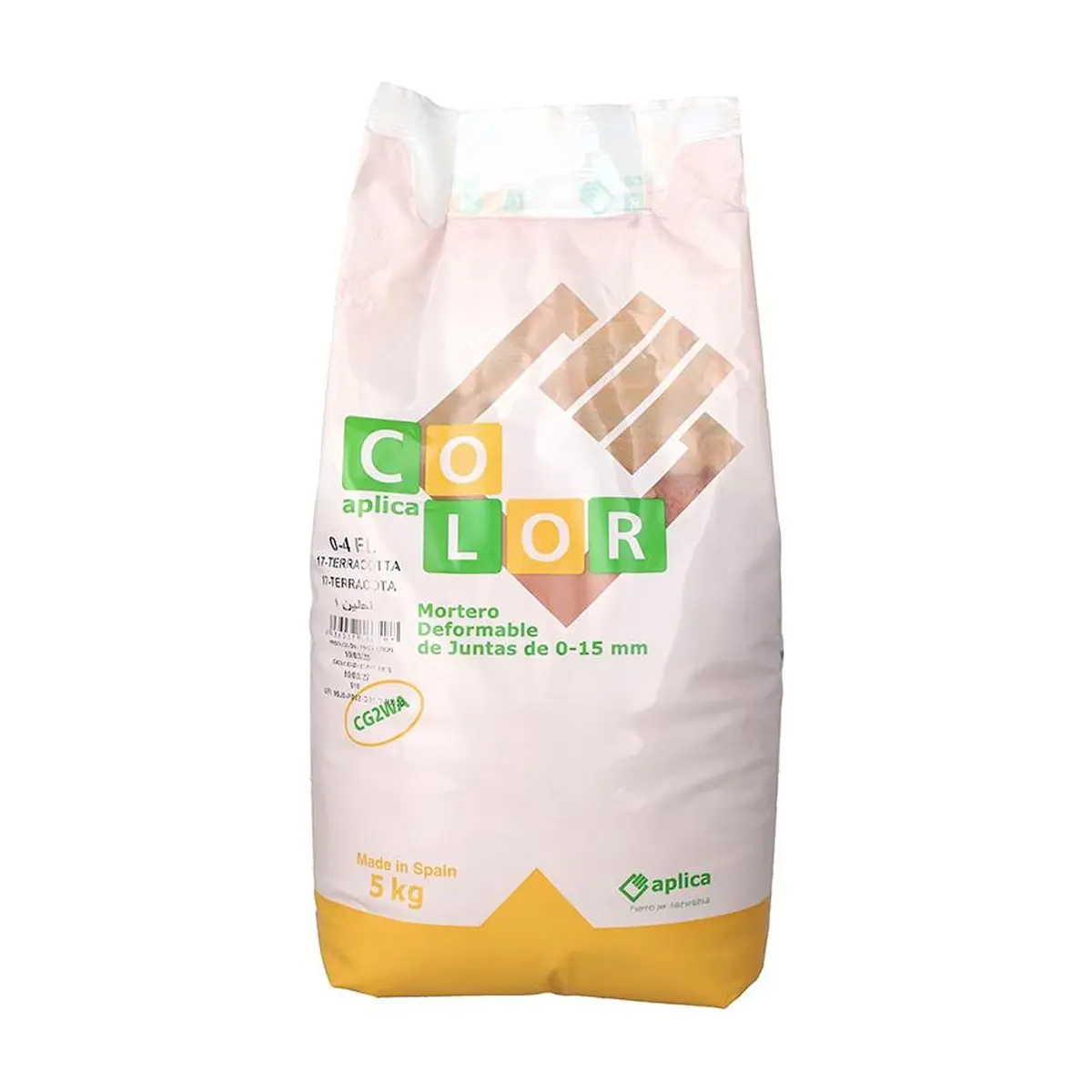 Cemento de cola para juntas color terracota Aplicacolor (5 kg / 11 lb)