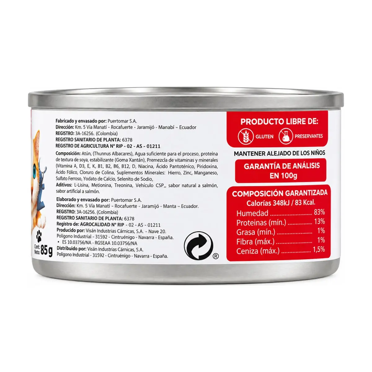Comida húmeda para gatos sabor salmón Amalia's Nutra (85 g / 2.9 oz) - Thumbnail 2