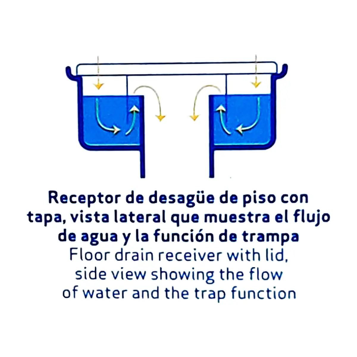 Desagüe de piso de acero inoxidable con trampa anti olor Griven - Thumbnail 4
