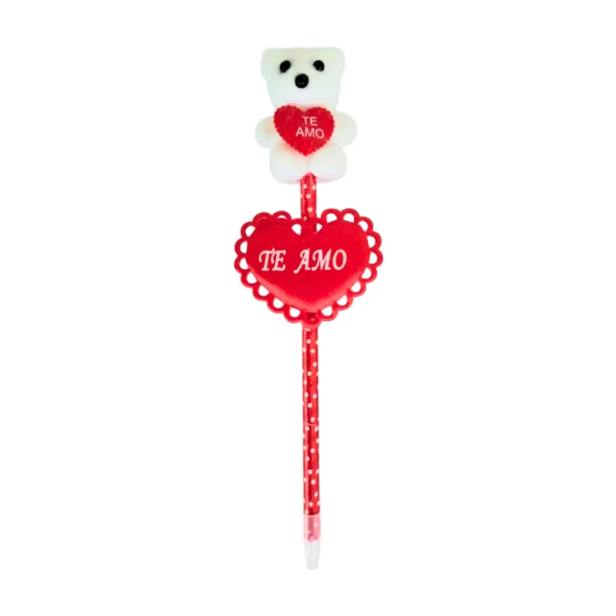 Bolígrafo decorado con oso y corazón Tiara