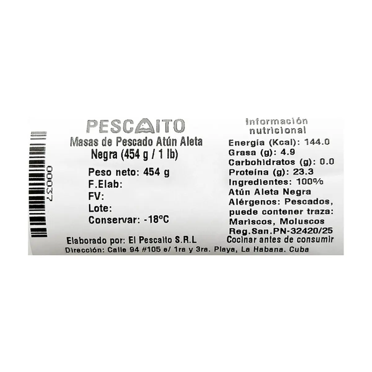 Masas de pescado Atún Aleta Negra Pescaito (454 g / 1 lb) - Miniatura 4