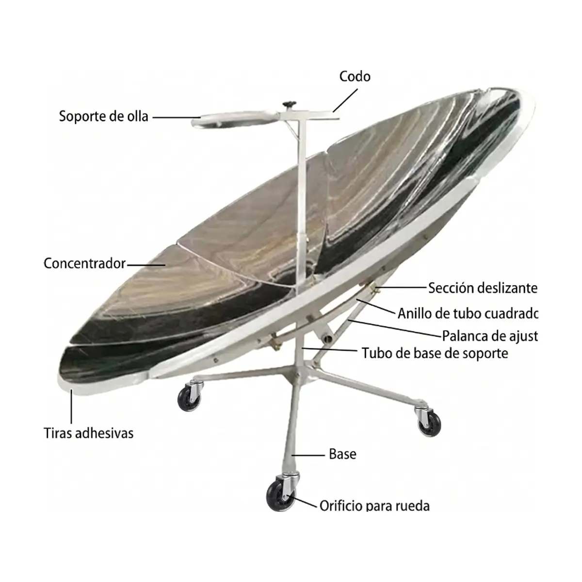 Cocina solar parabólica Sanwei - Thumbnail 3