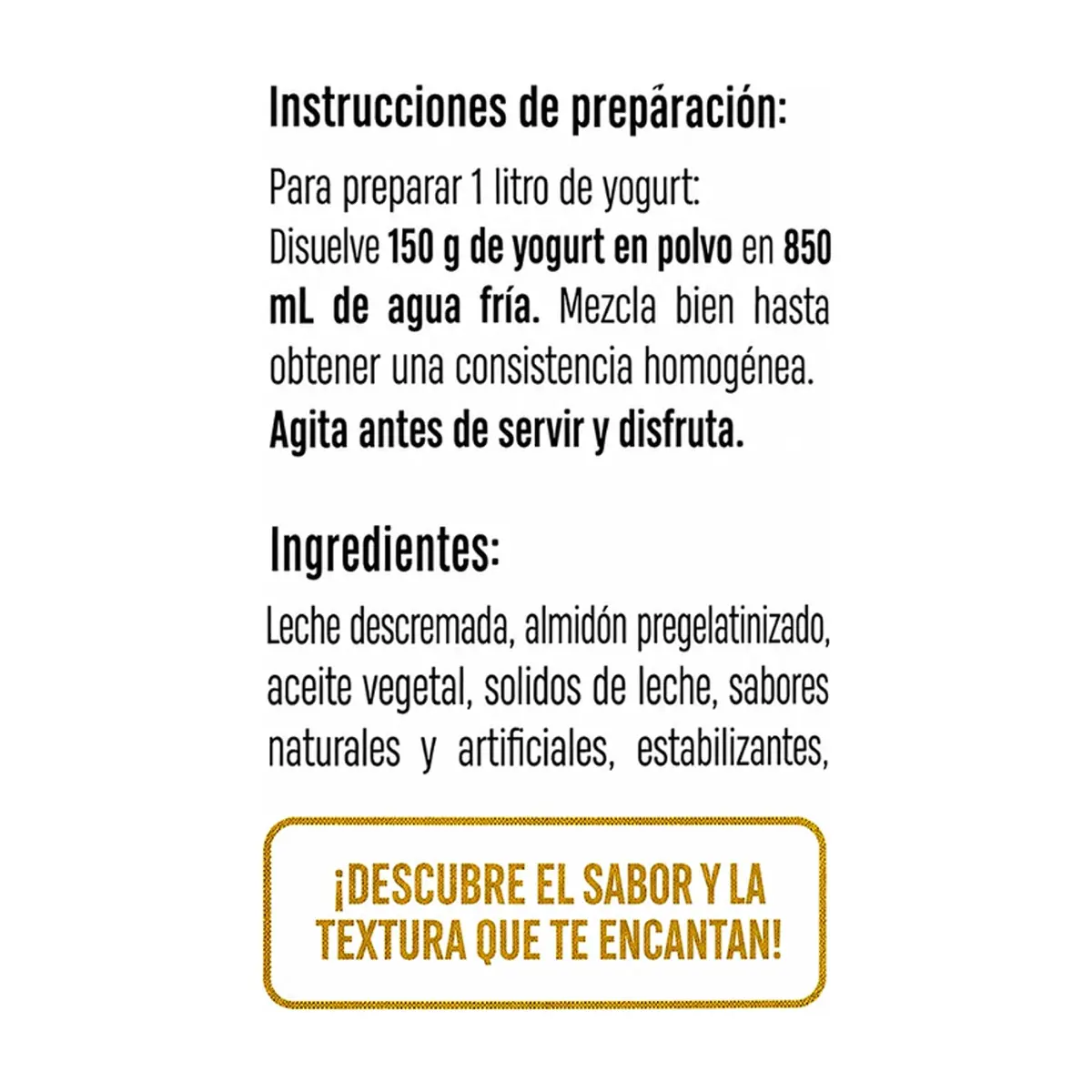 Yogurt en polvo para cucharear sabor natural KDM Gold (150 g / 5.29 oz) - Thumbnail 3