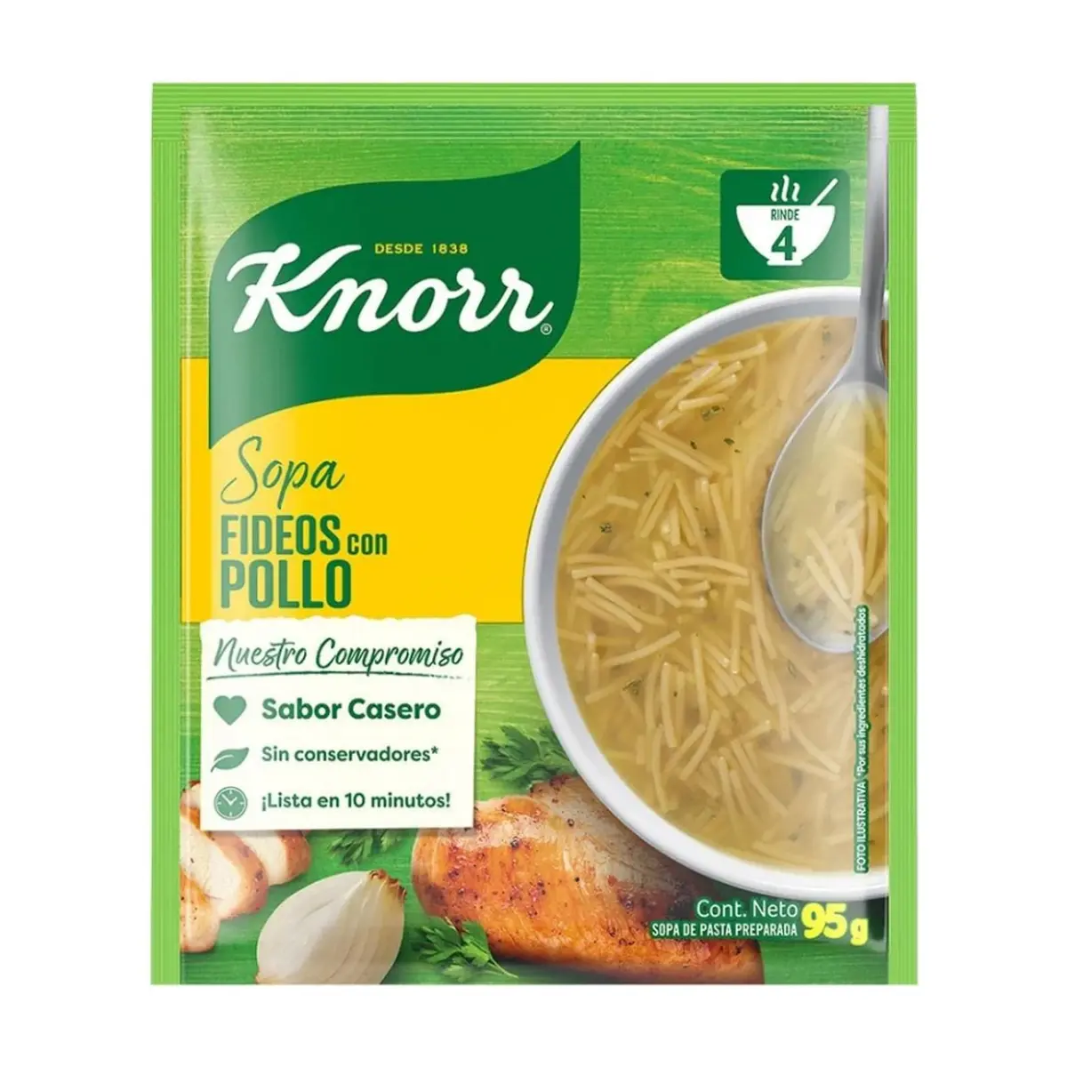 Sopa de fideo con pollos Knorr (95 g / 3.35 oz) - Thumbnail 2