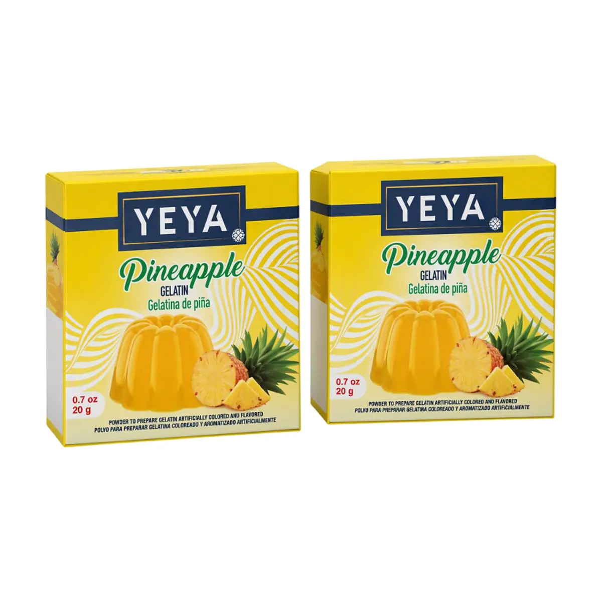 Gelatina sabor piña YEYA (2 x 20 g)