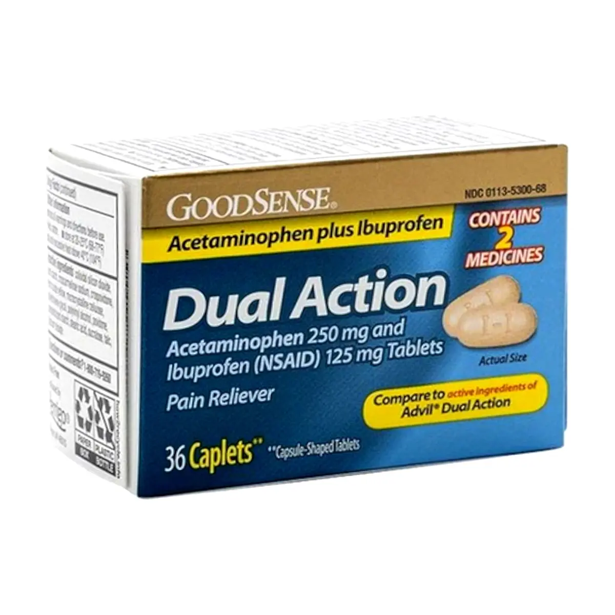 Acetaminofén 250 mg + Ibuprofeno 125 mg GoodSense (36 tabletas)