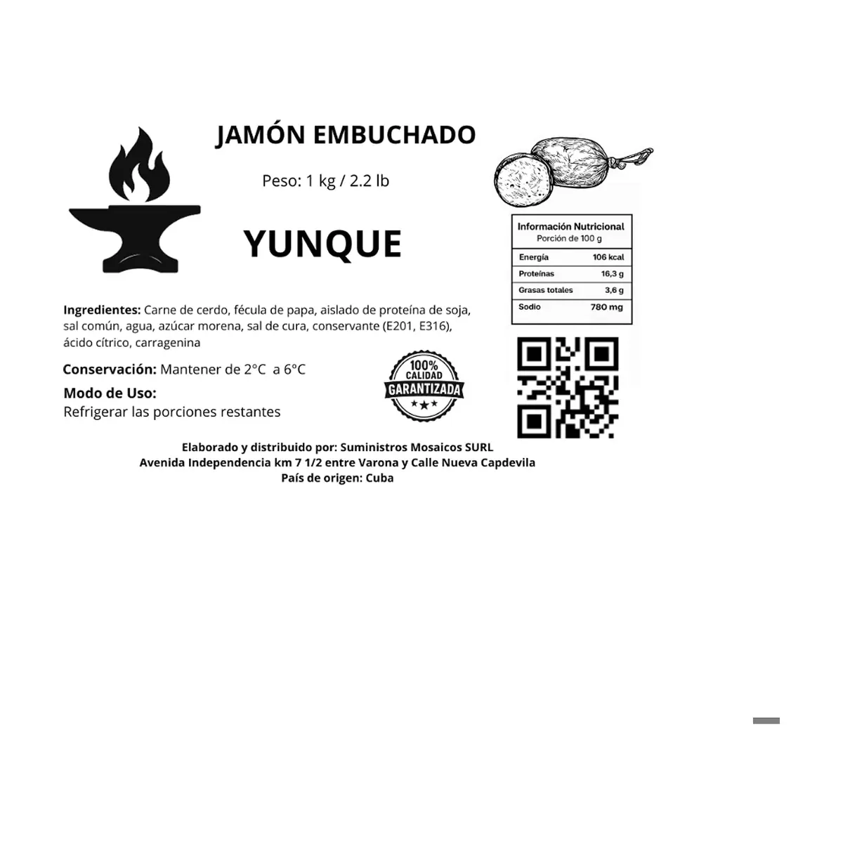 Jamón embuchado Yunque (1 kg / 2.2 lb) - Miniatura 3