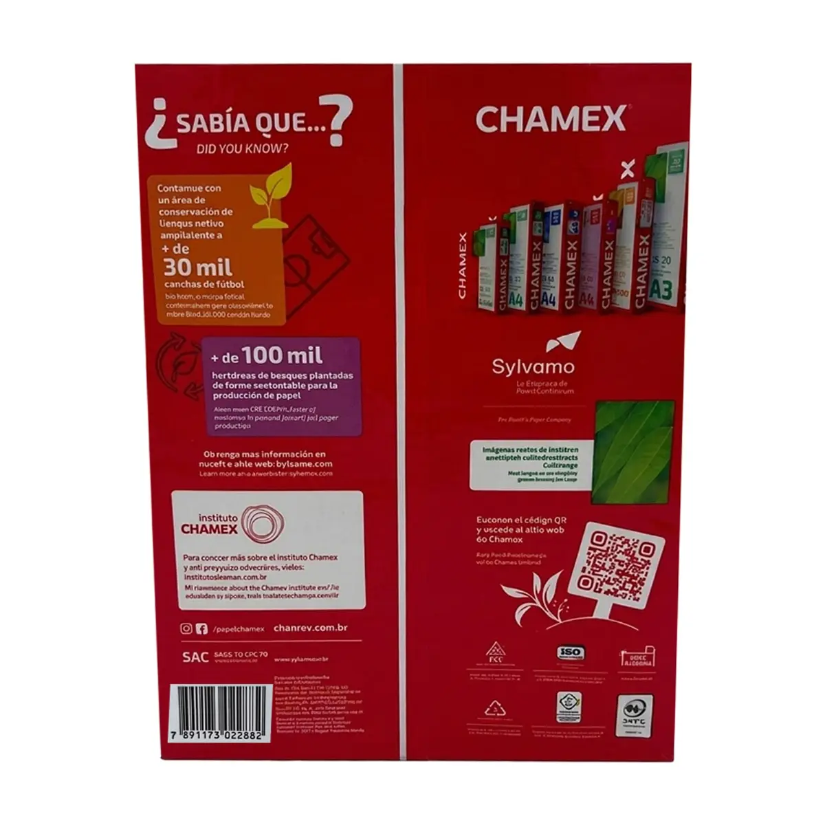 Paquete de hojas blancas Carta 75 g/m² Chamex (500 U) - Thumbnail 2