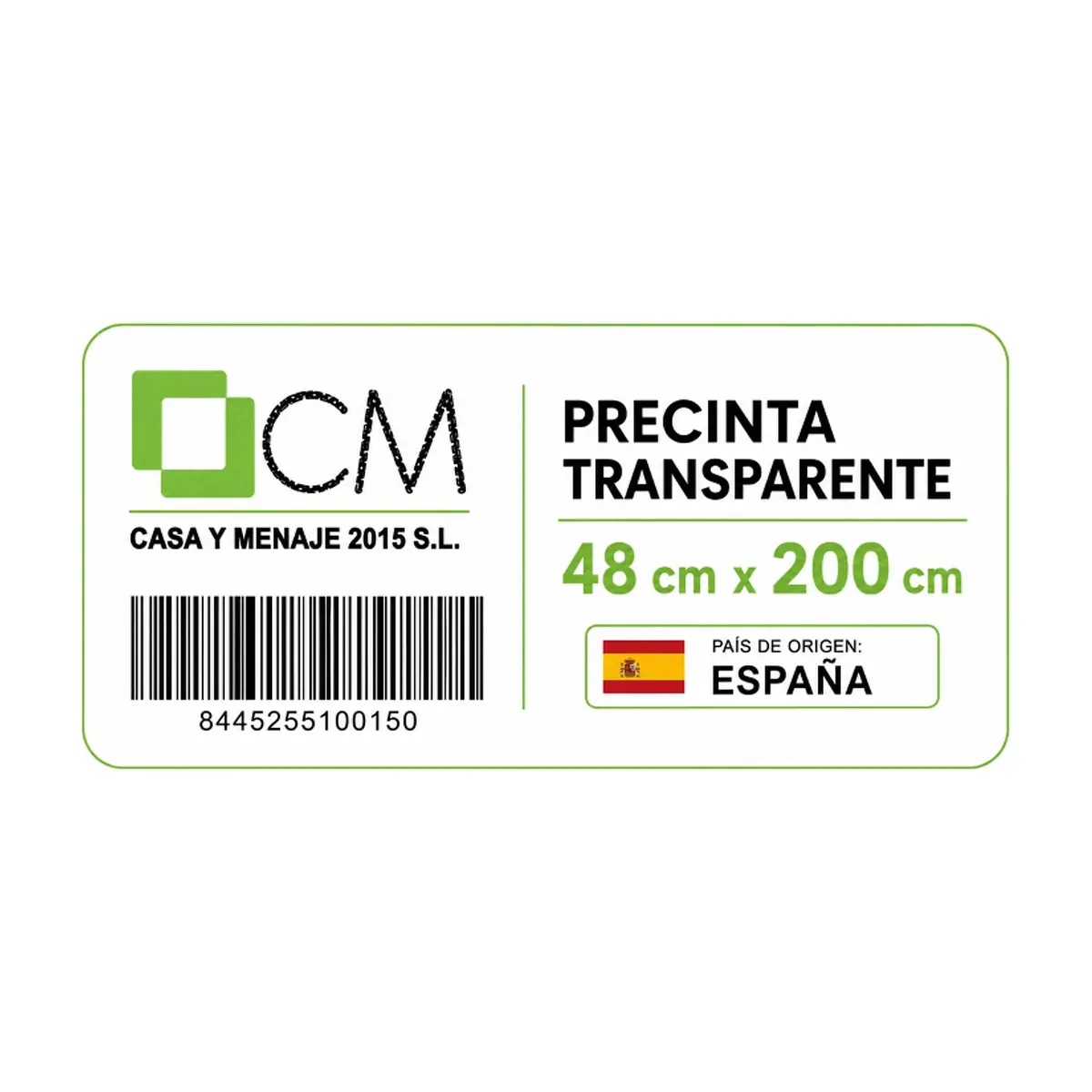 Precinta transparente 48 cm x 200 cm Casa y Menaje - Thumbnail 3