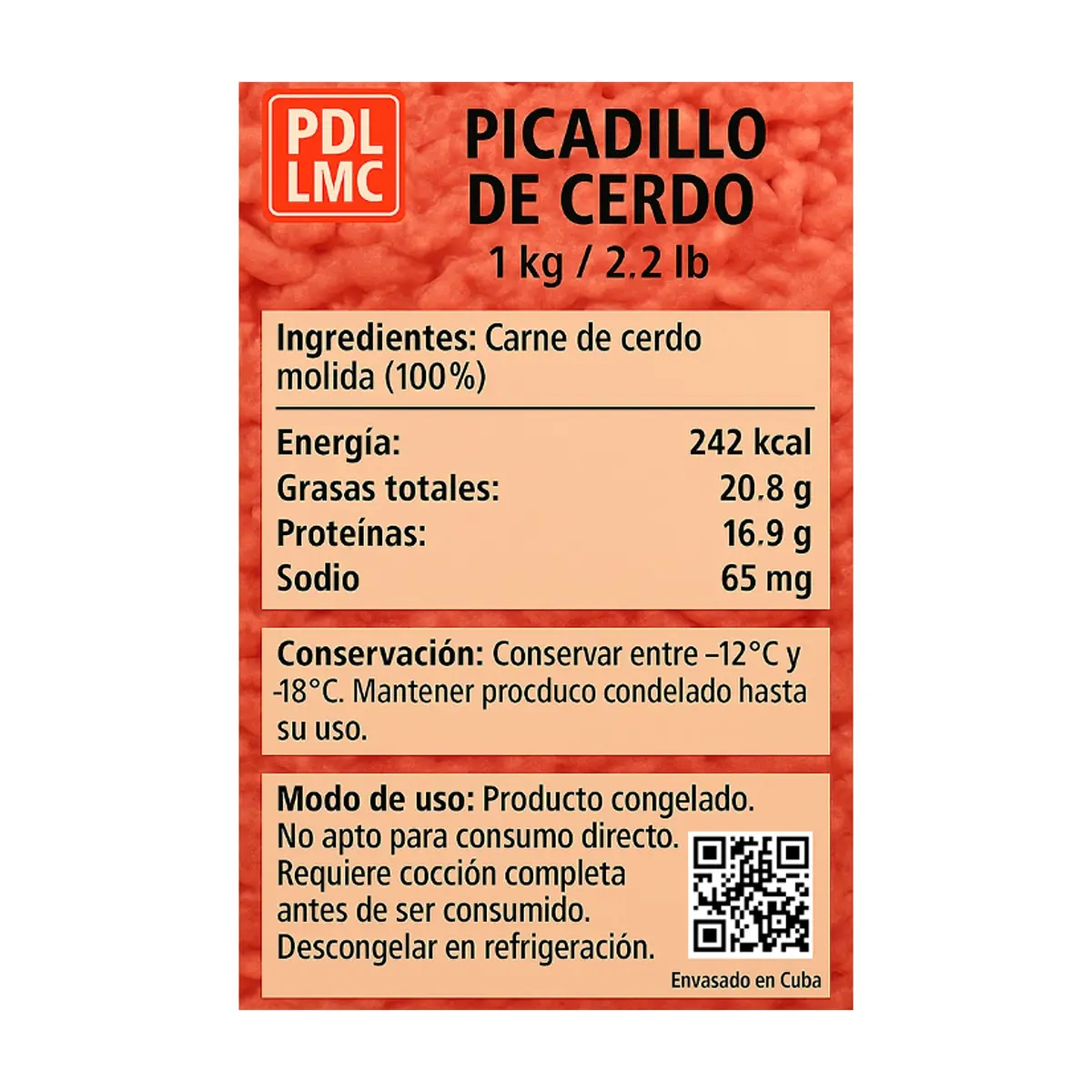 Picadillo de cerdo PDL LMC (1 kg / 2.2 lb) - Thumbnail 4